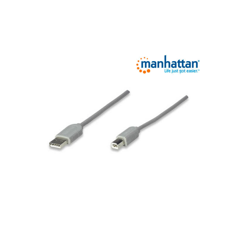 CABLE MANHATTAN USB A-B 4.5 M 341028 GRIS