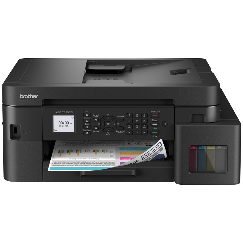 MULTIFUNCIONAL BROTHER MFC-T930DW TINTA CONTINUA COLOR WI-FI DUPLEX 30PPM NEGRO
