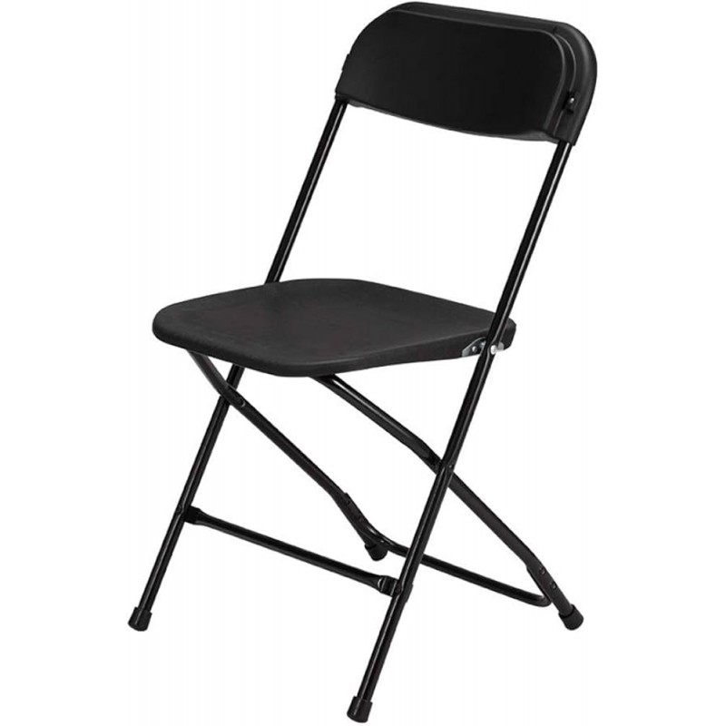 SILLA PLEGABLE VC001 PLASTICO NEGRO